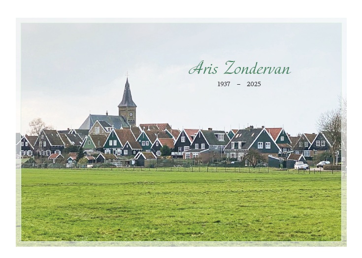 Bericht van overlijden: Aris Zondervan